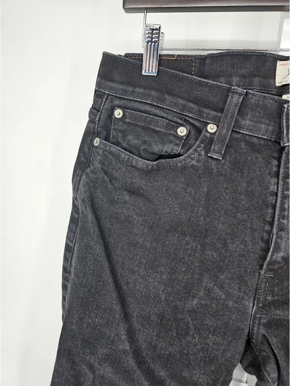 J Crew Mens Sz 31x30 Slim Leg Mid Riser Jeans Gray Black